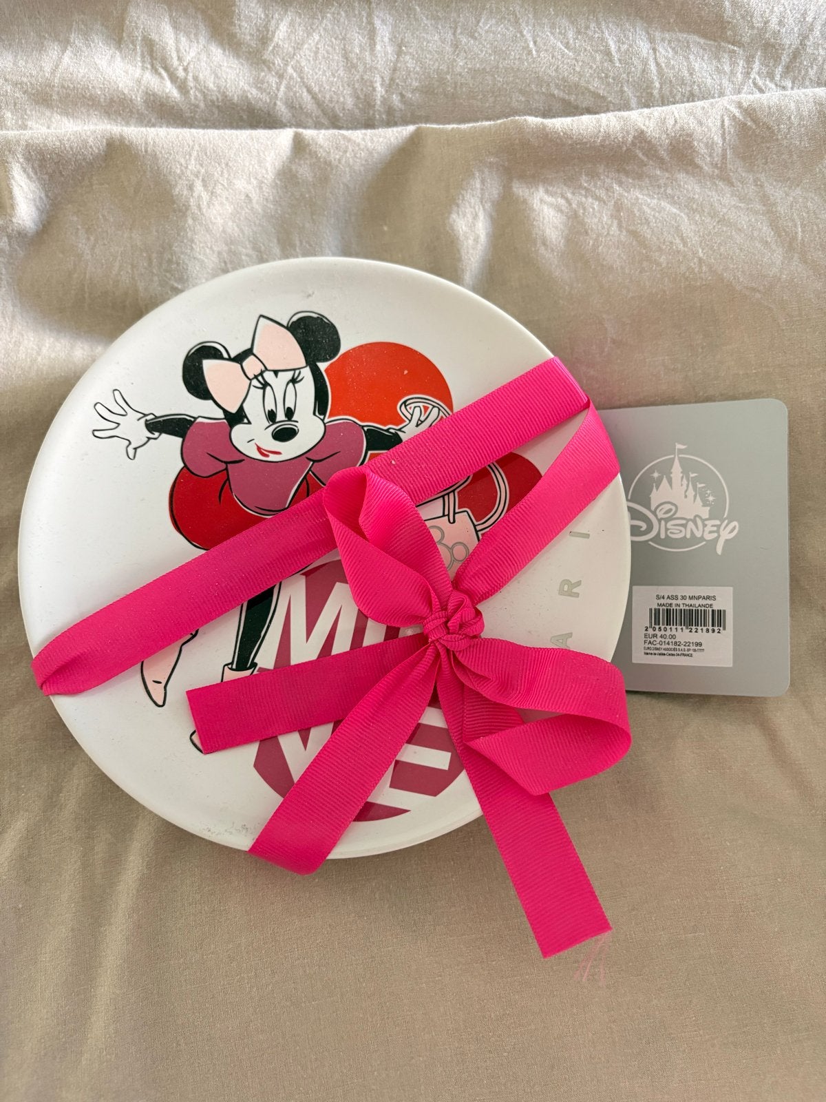 Disney Minnie Mouse bordjes - set van 4 uit parijs, Steen, Overige merken, Nieuw, Ophalen of Verzenden