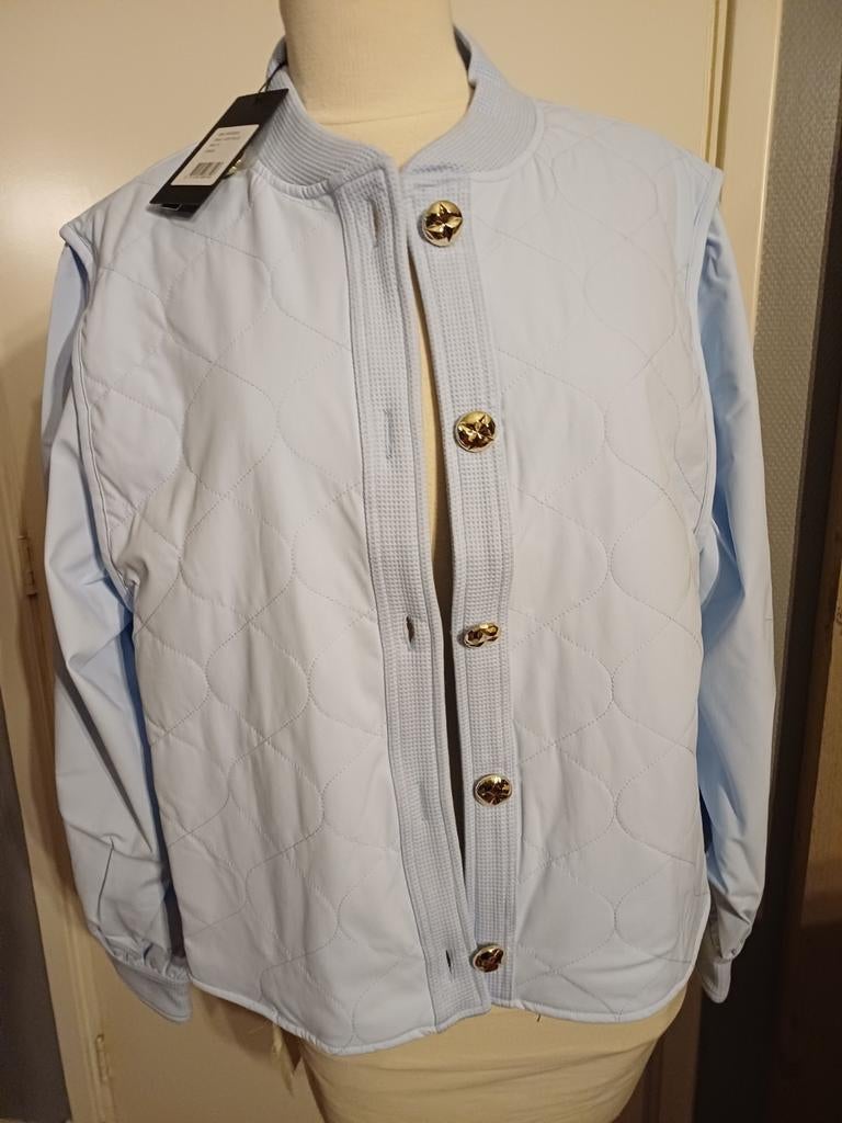 De Mi Piace 202535 Travelstof Jasje - Lichtblauw, Mi piace, Blauw, Maat 46/48 (XL) of groter, Nieuw