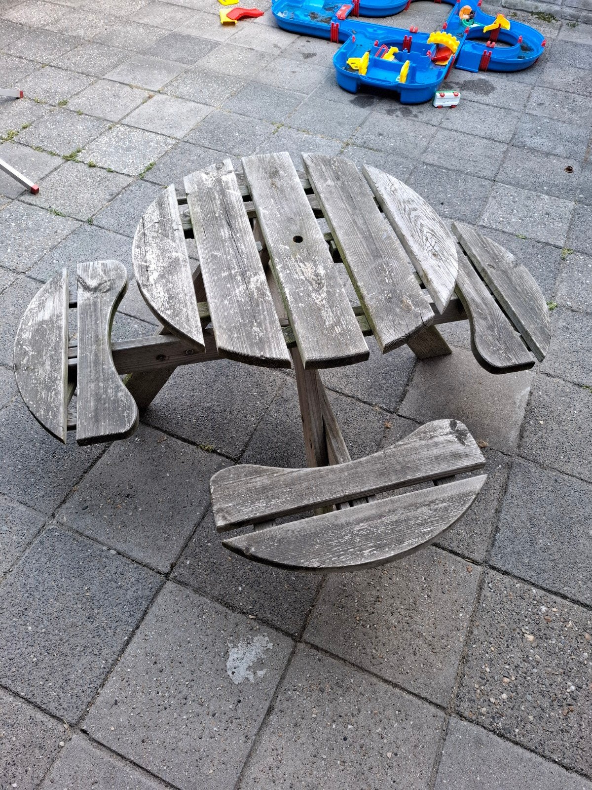 kinder picknick tafel hout picknicktafel zomer bbq, Ophalen, Rond, Hout, Kinderpicknicktafel