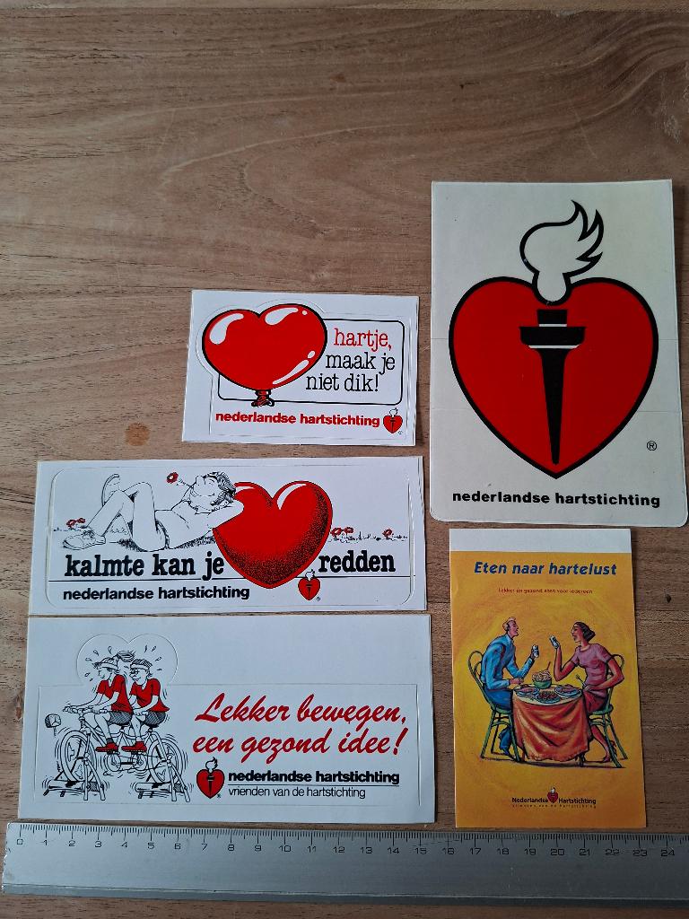 Stickers hartstichting, Verzamelen, Ophalen of Verzenden, Zo goed als nieuw, Overige typen