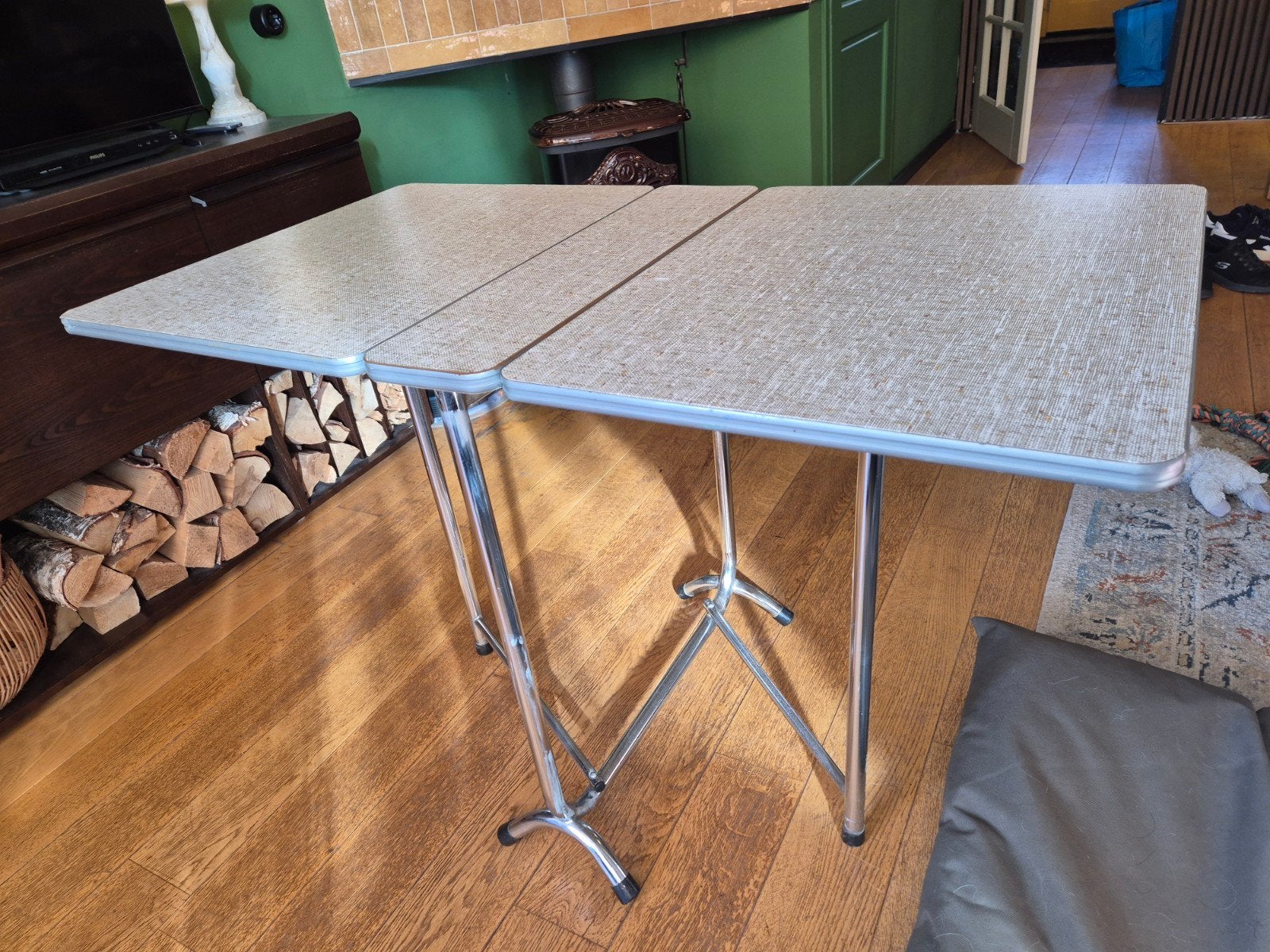 Jaren '70 Klaptafel - Vintage Design, Ophalen, Gebruikt, 100 tot 150 cm, 50 tot 100 cm