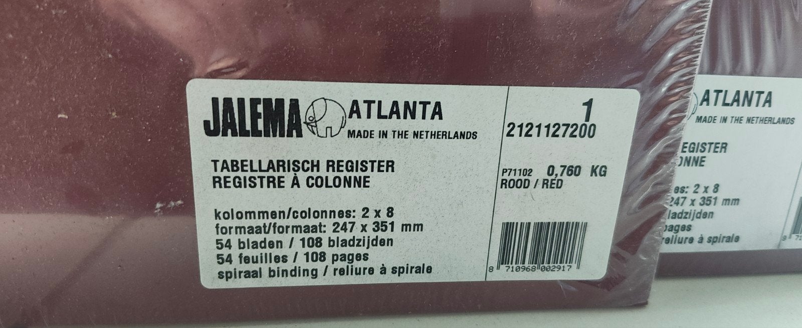 Jalema Atlanta Tabellarisch Register Kasboek - Nieuw, Diversen, Ophalen of Verzenden