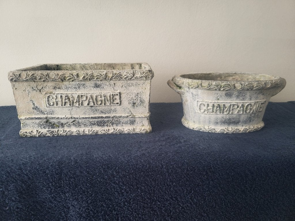 2 leuke aardewerk bloempotten voor binnen en/of buiten, Ophalen, Overige materialen, Gebruikt, Balkon