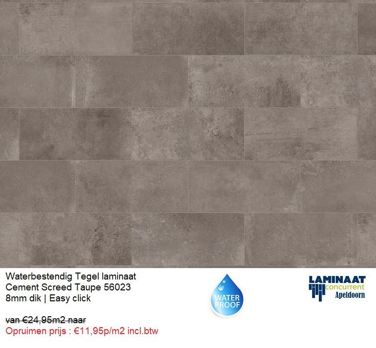 Waterbestendig Tegel Laminat Cement Screed Taupe Easy click