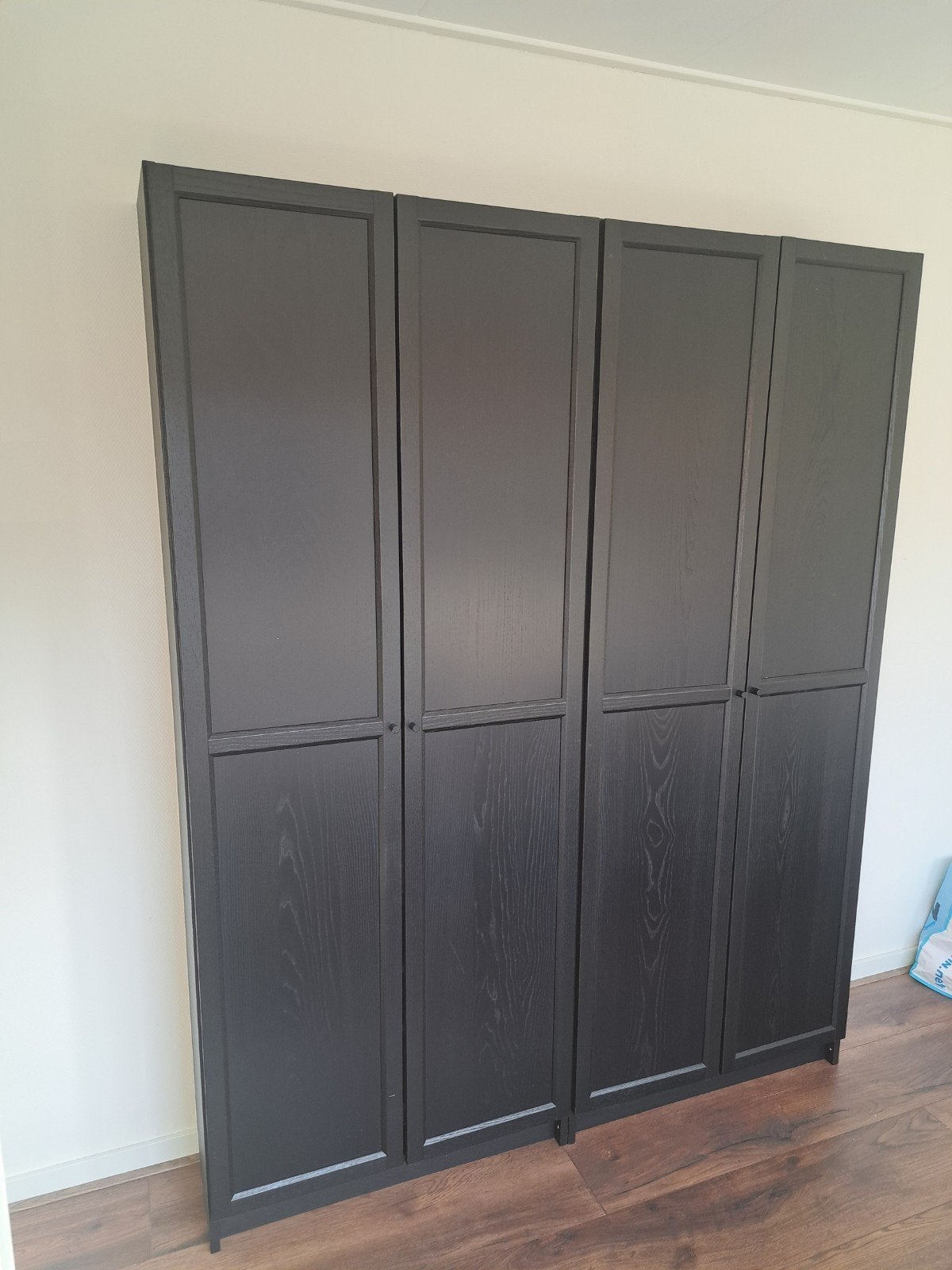 2x Zwarte Ikea Billy kast met deuren, Ophalen, 200 cm of meer, 50 tot 100 cm, Modern