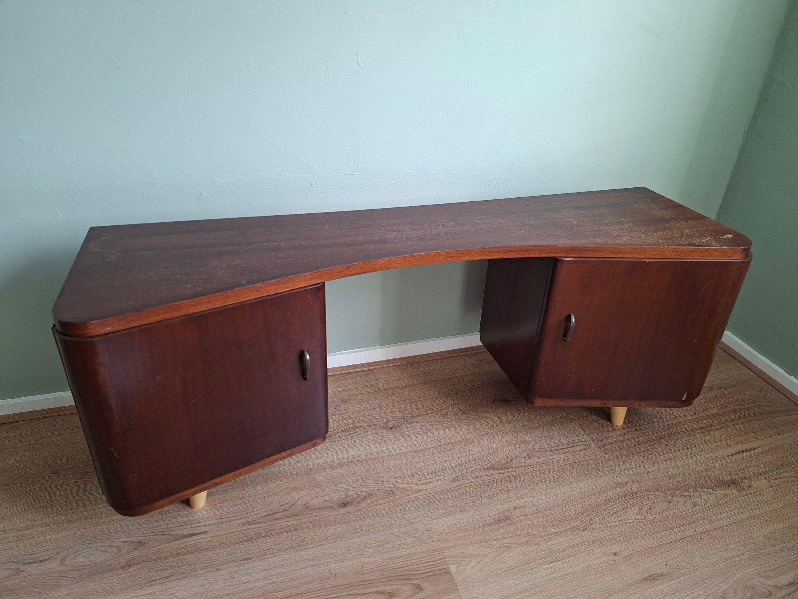 Vintage houten kastje/tv meubel met opbergruimte, Huis en Inrichting, Ophalen, Gebruikt, 25 tot 50 cm, Minder dan 100 cm