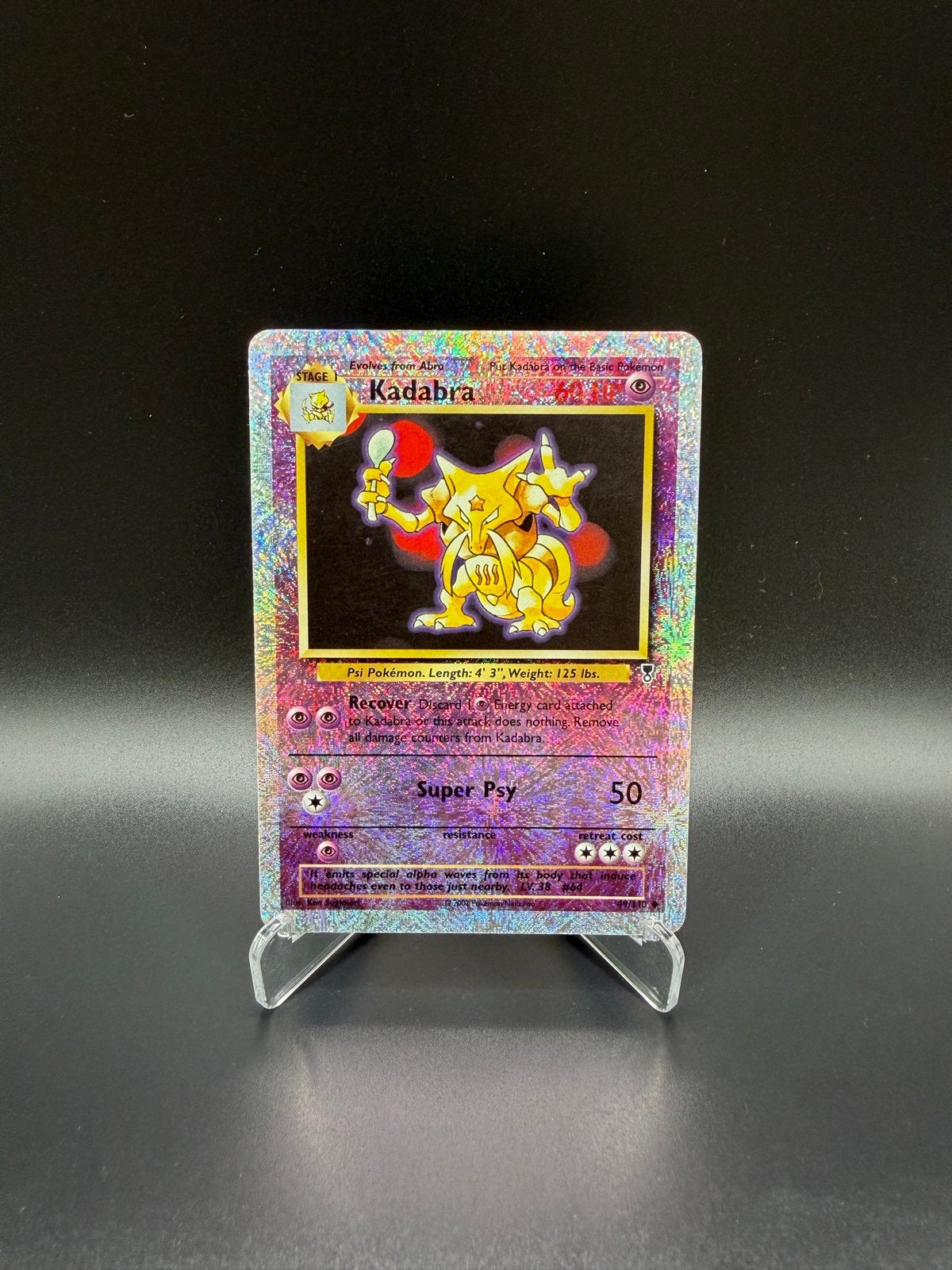 Kadabra #49/110 – LC Reverse HoloNM/EXC English 2002, Ophalen of Verzenden, Zo goed als nieuw, Losse kaart, Foil