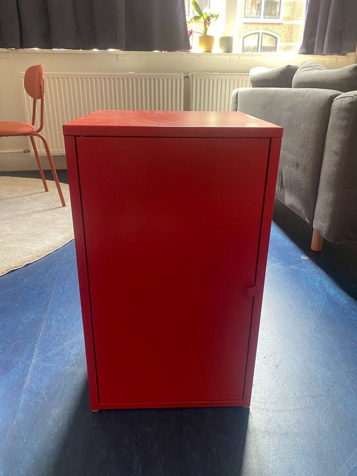 Rood metalen kastje IKEA Lixhult, Huis en Inrichting, Kasten | Overige, Ophalen, Gebruikt