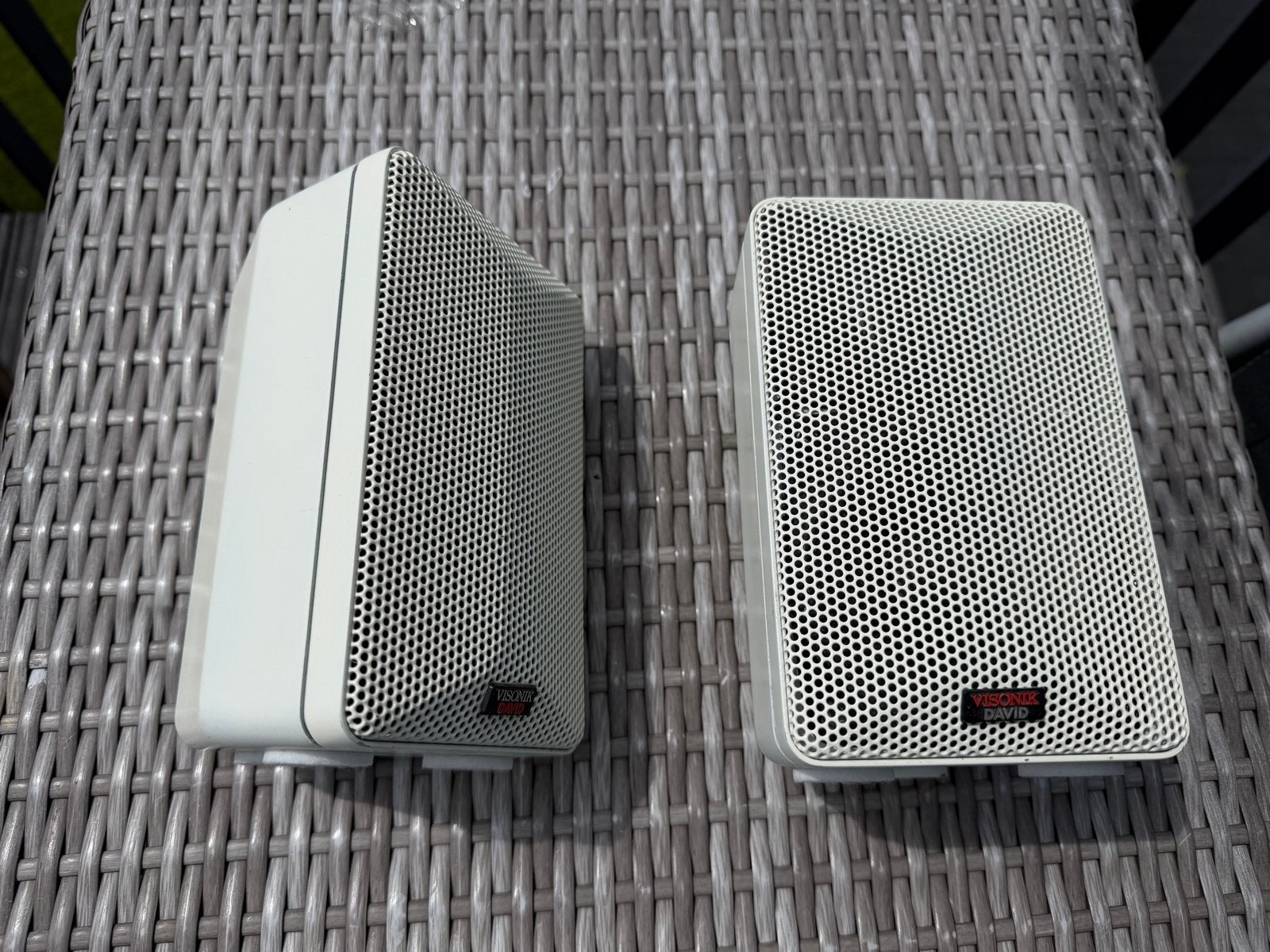 2x VISONIK DAVID Audio luidsprekers - Wit, Overige merken, Gebruikt, Ophalen of Verzenden, Minder dan 60 watt