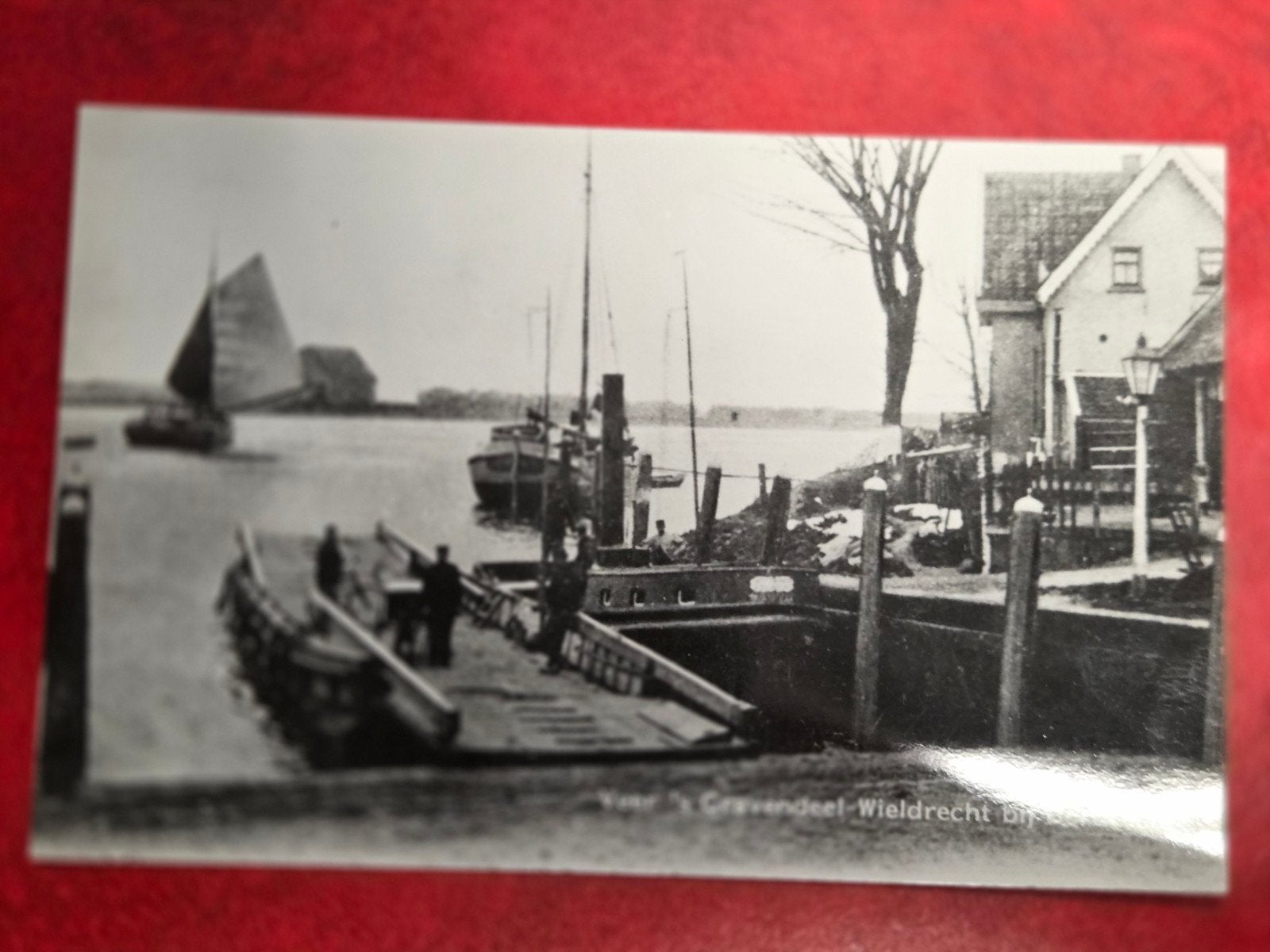 'S-Gravendeel bij Dordrecht veer 'S-Gravendeel- Wieldrecht, Ophalen of Verzenden, Voor 1920, Zuid-Holland