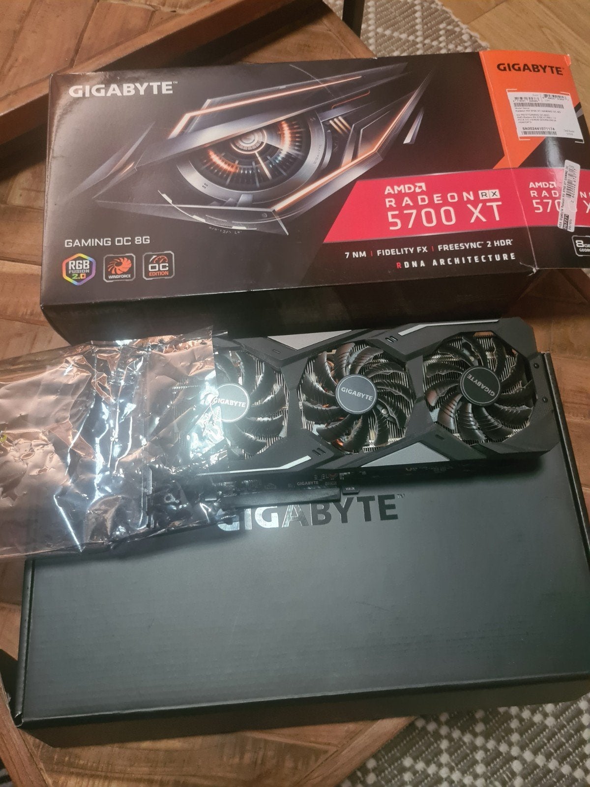 GIGABYTE AMD Radeon RX 5700 XT GAMING OC 8G, AMD, GDDR6, PCI-Express 4, Ophalen of Verzenden