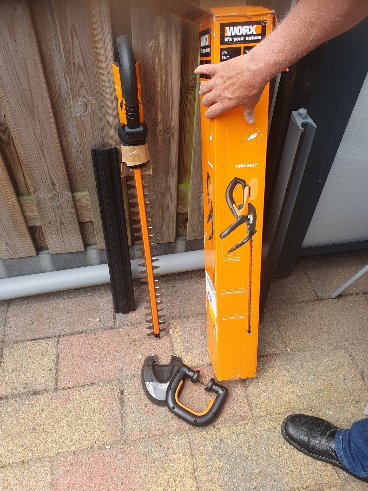 Worx WG260E.9 Accu Heggenschaar 20V 61cm - Nieuw in doos, Ophalen, Nieuw, Accu, Worx