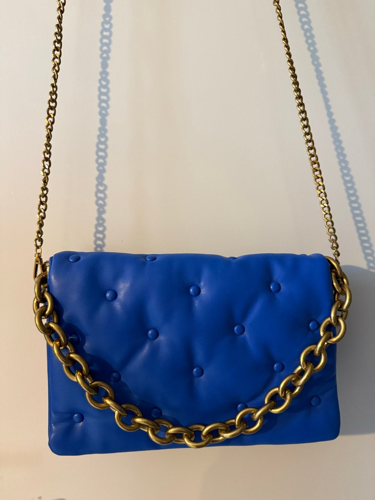 Loavies koningsblauw tasje met ketting, nieuw, Ophalen of Verzenden, Nieuw, Blauw, Schoudertasje