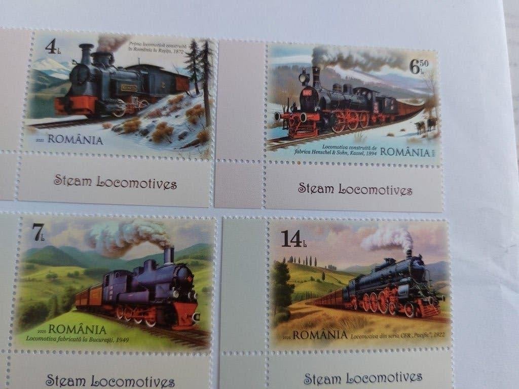 stoomlocomotieven   Roemenie  2025, Verzenden, Postfris, Treinen