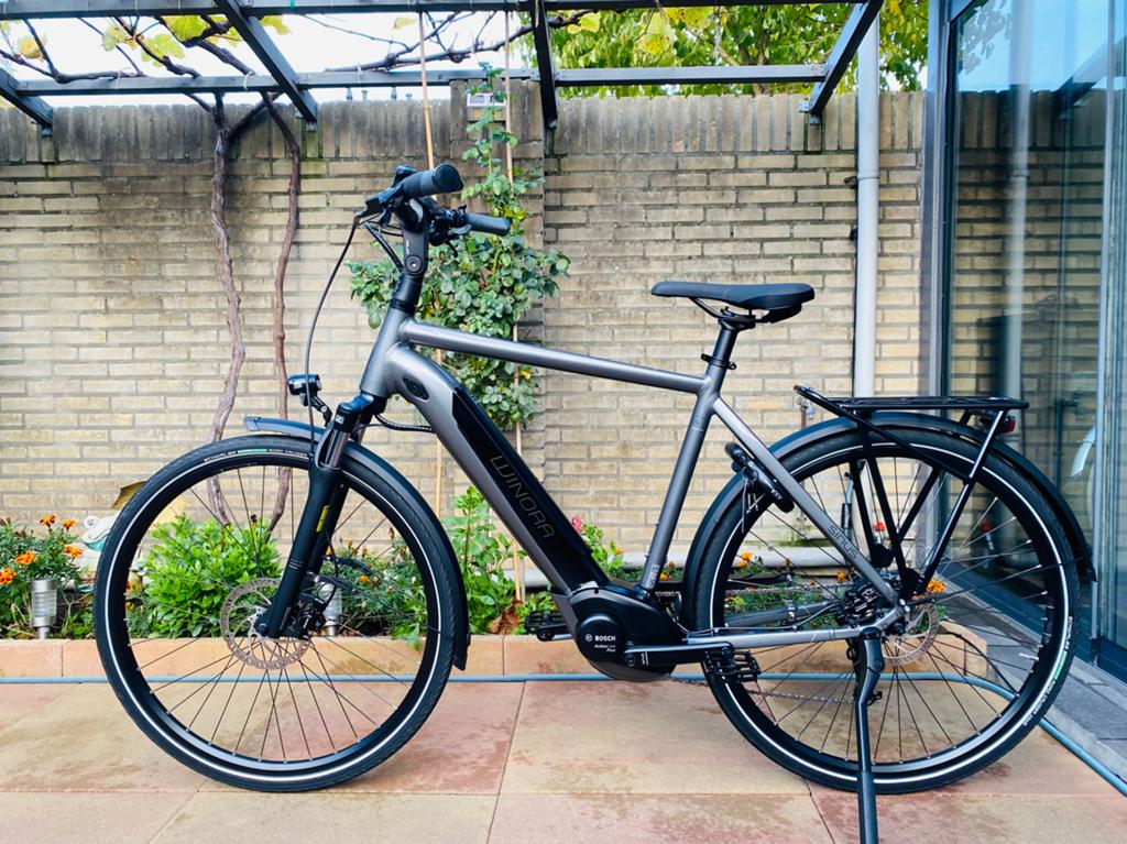 Elektrische Winora  Bosch Middenmotor Active Line Plus.500Wh, Ophalen of Verzenden, Zo goed als nieuw, 57 tot 61 cm, 5467kc