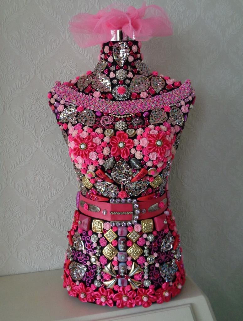 Torso Beeld Vrouw Roze  73 cm Nr UVK 10, Ophalen, Handgemaakt, Buste, 50 - 100 cm