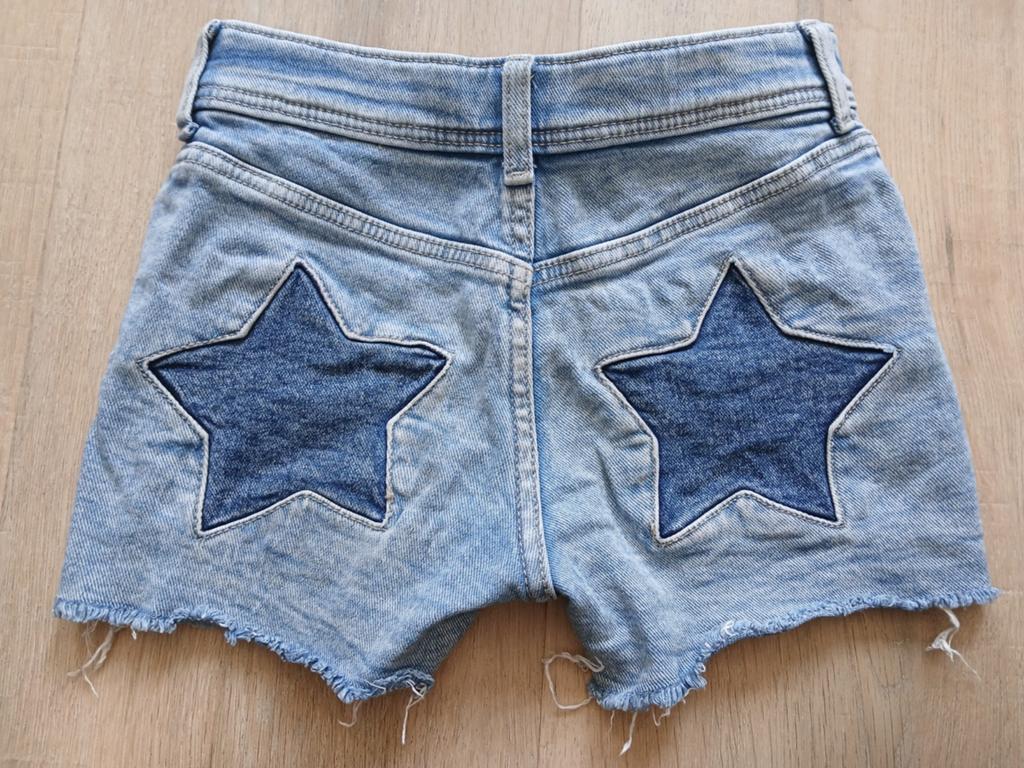 Korte broek met sterren H&M maat 134 meisje, Broek, Gebruikt, Meisje, H&M