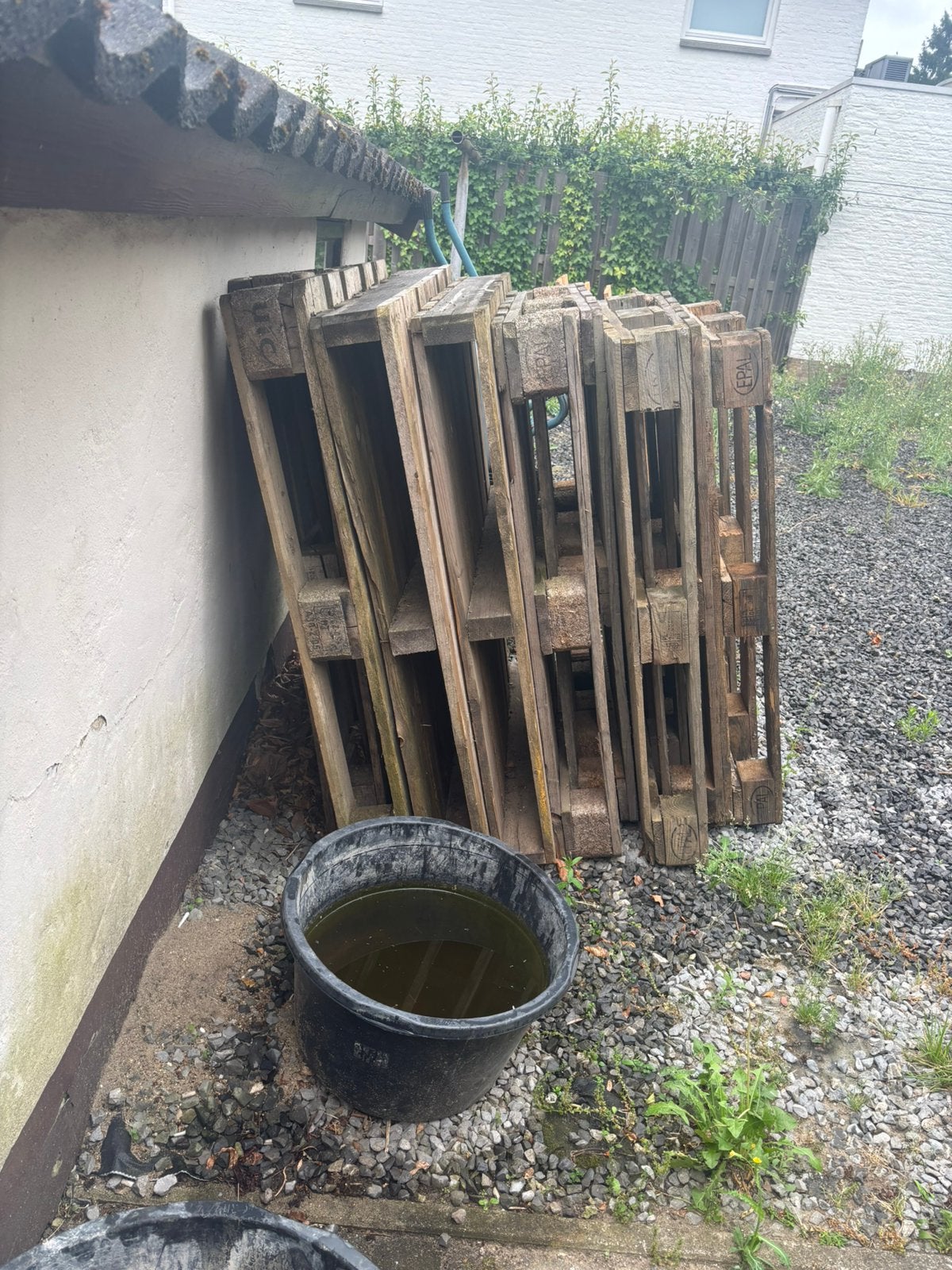 Statiegeld pallets, Ophalen, Zo goed als nieuw, Hout, Tuinhek