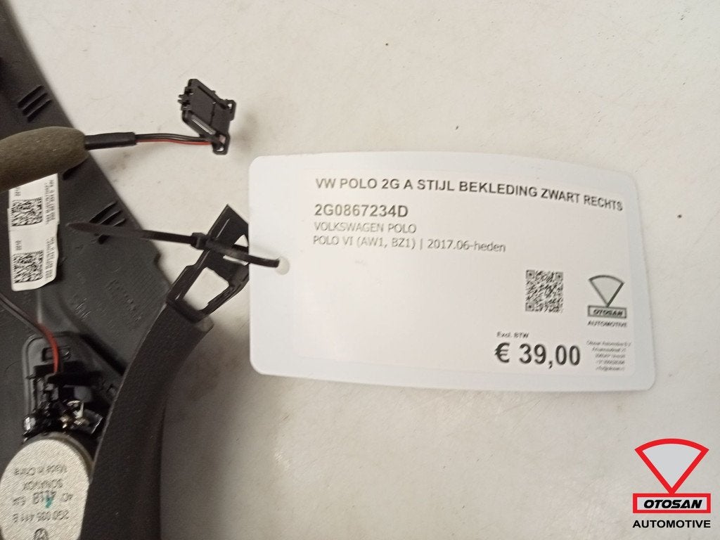 VW Polo 2G A Stijl Bekleding Zwart Hemel Rechts 2G0867234D, Gebruikt, Volkswagen, Volkswagen AG, Berliner Ring 2
38440  Wolfsburg, DE