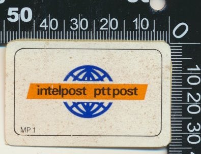 Sticker: PTT Post - Intelpost, Ophalen of Verzenden, Zo goed als nieuw, Bedrijf of Vereniging