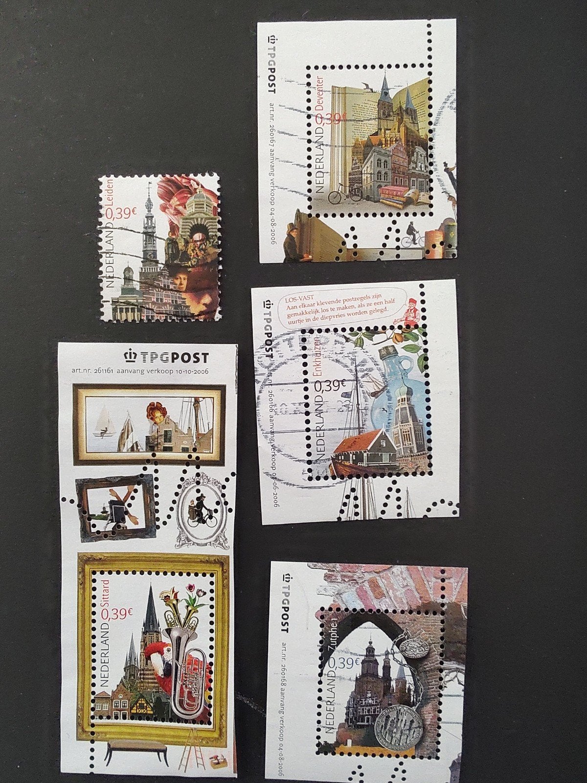 5x mooi nl 2006 uit blok, Ophalen of Verzenden