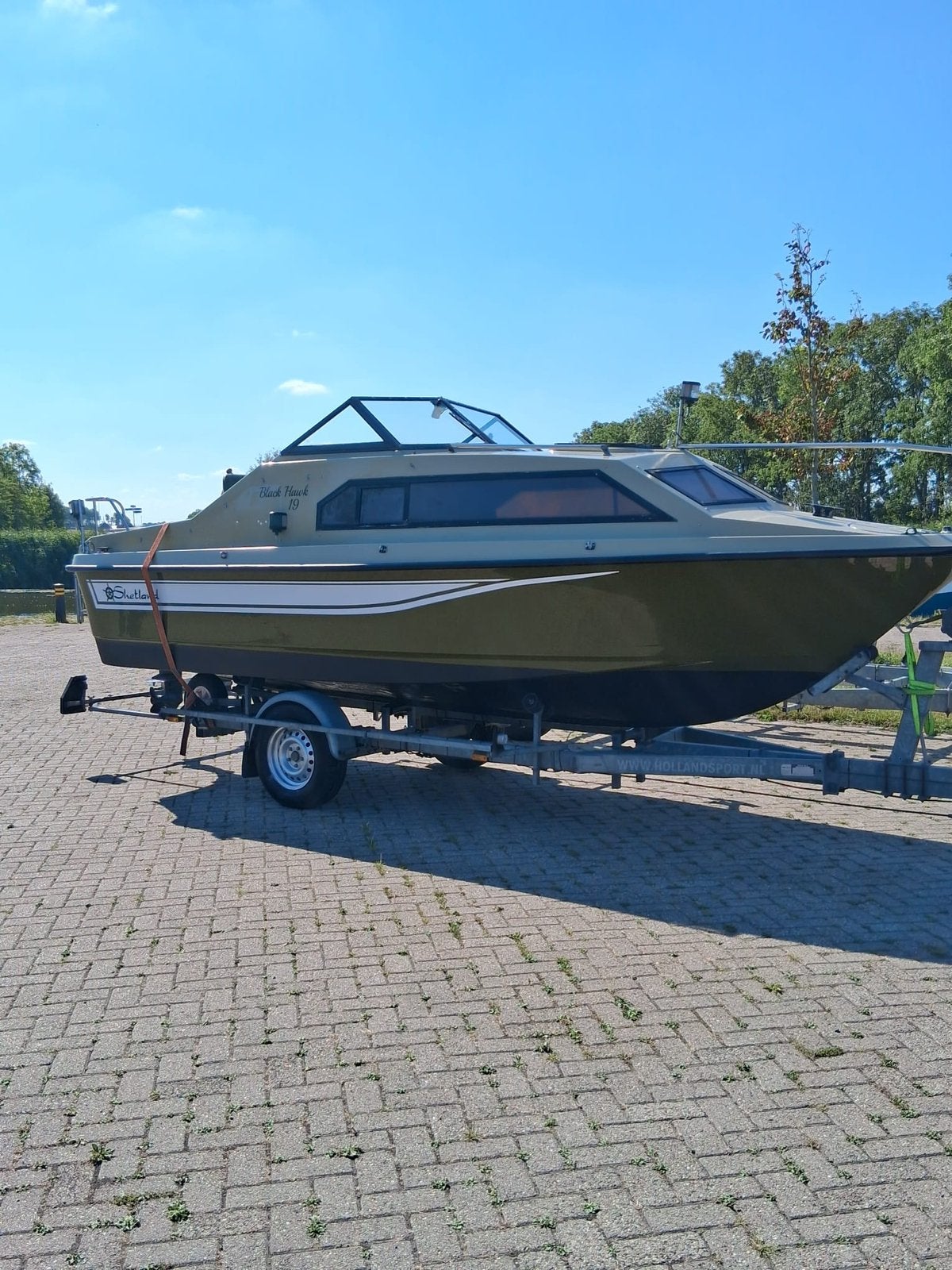 Shetland Black Hawk met 20Pk Tohatsu buitenboordmotor, Watersport en Boten, Motorboten en Motorjachten, Gebruikt, Kajuitboot, Buitenboordmotor