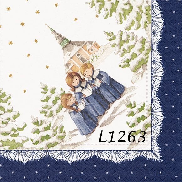 Servetten decoupage/bullet journal * kerstkoor L1263, Verzenden, Nieuw