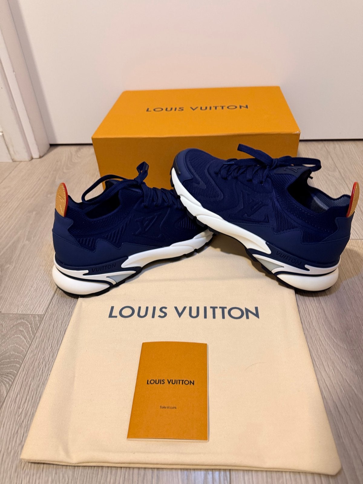 Louis Vuitton Sneakers Maat 42,5 / US 8 - Zo goed als nieuw, Verzenden, Nieuw, Blauw, Sneakers of Gympen