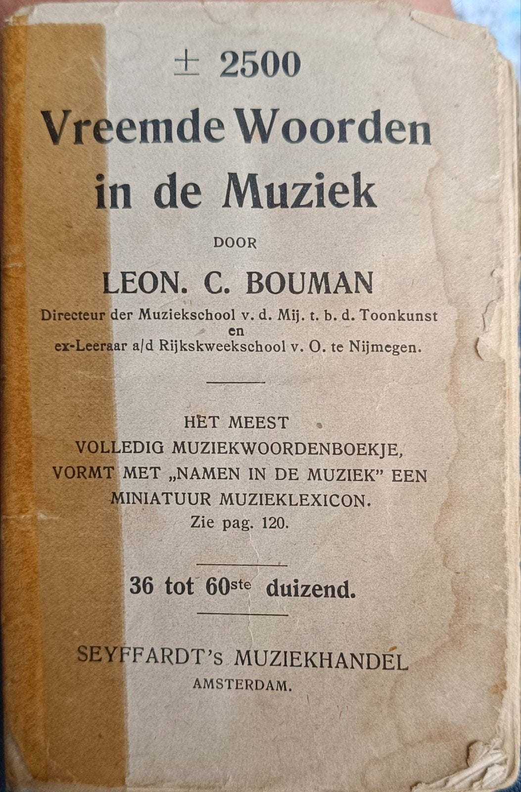 2500 Vreemde woorden in de muziek, Antiek en Kunst, Ophalen of Verzenden