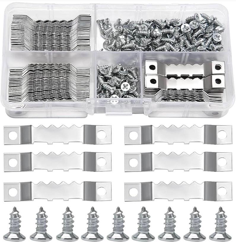 YIXISI 85 stuks zaagtand fotolijsthangers zilver, Ophalen of Verzenden, Nieuw