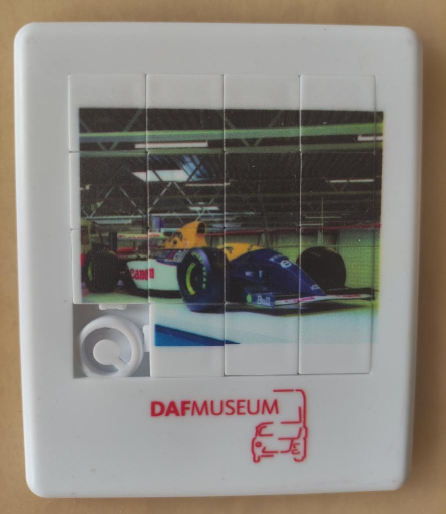 DAF raceauto schuifpuzzel DAFMUSEUM  xcxc, Ophalen of Verzenden, Minder dan 500 stukjes, Nieuw, Overige typen