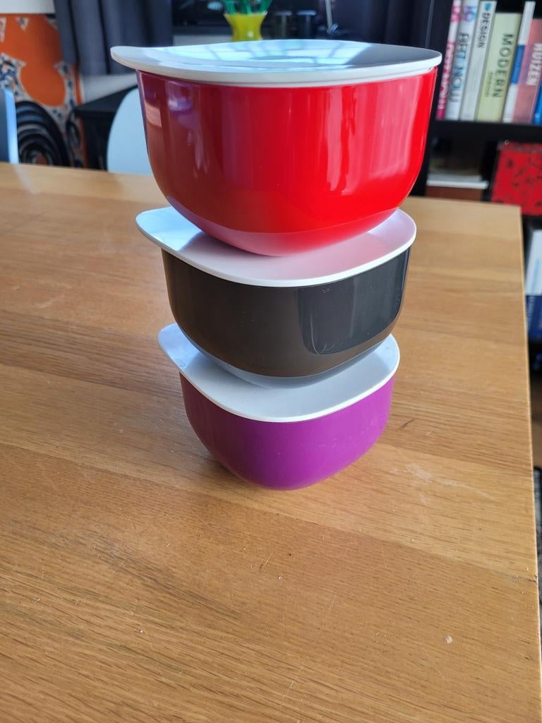 Mepal Rösti bakjes met deksel - 400 ml, Kunststof, Gebruikt, Schaal, Rond