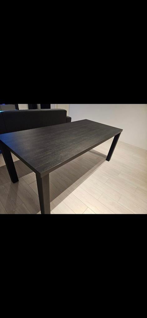 Zwart houten eettafel 190x90 van €613 voor €200, Ophalen, Eikenhout, 50 tot 100 cm, Zo goed als nieuw