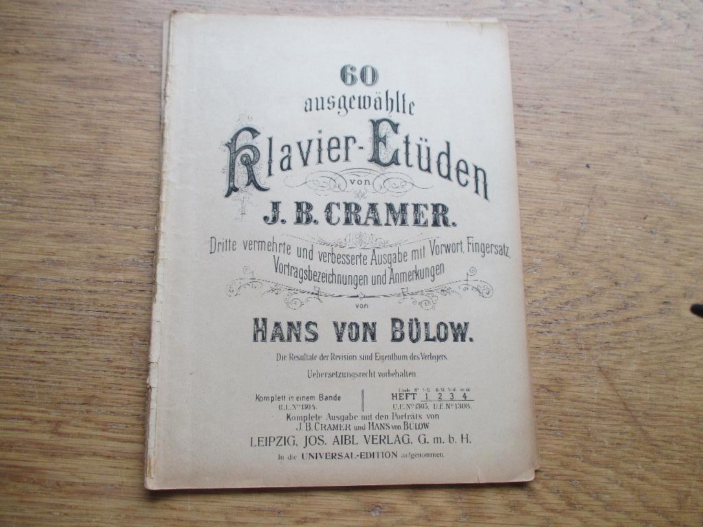 CRAMER KLAVIER ETÜDEN - PIANO ETUDEN, Muziek en Instrumenten, Bladmuziek, Gebruikt, Klassiek, Ophalen of Verzenden, Artiest of Componist