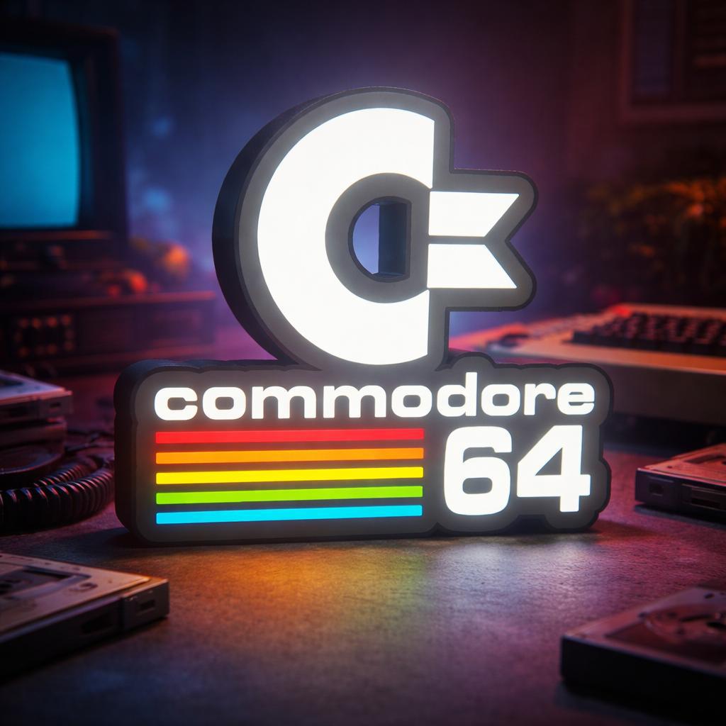 Commodore64 logo lichtbak, Verzamelen, Ophalen of Verzenden, Lichtbak of (neon) lamp