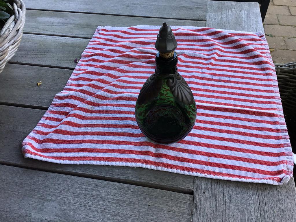 Mooie groene oude fles, Antiek en Kunst, Ophalen of Verzenden