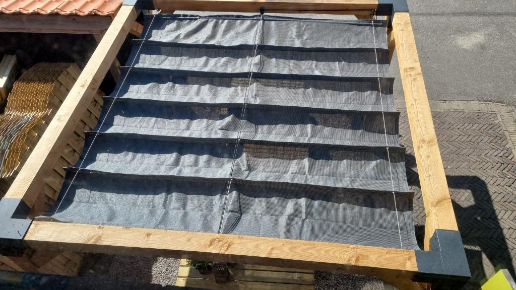 Pergola + schaduwdoek voor maar  €1200,- incl. alles! 3x3mtr, Tuin en Terras, Overkappingen, Ophalen, Nieuw, Veranda