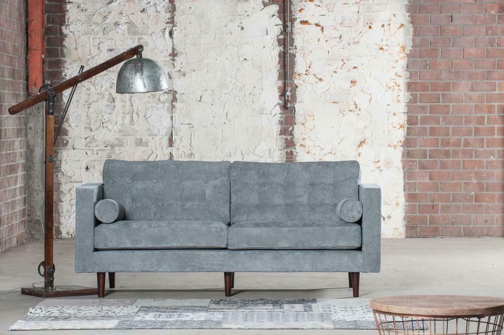 3 zits bank 'Bjorn' 203 x 96 cm, 75 tot 100 cm, Ophalen of Verzenden, Rechte bank, Stof