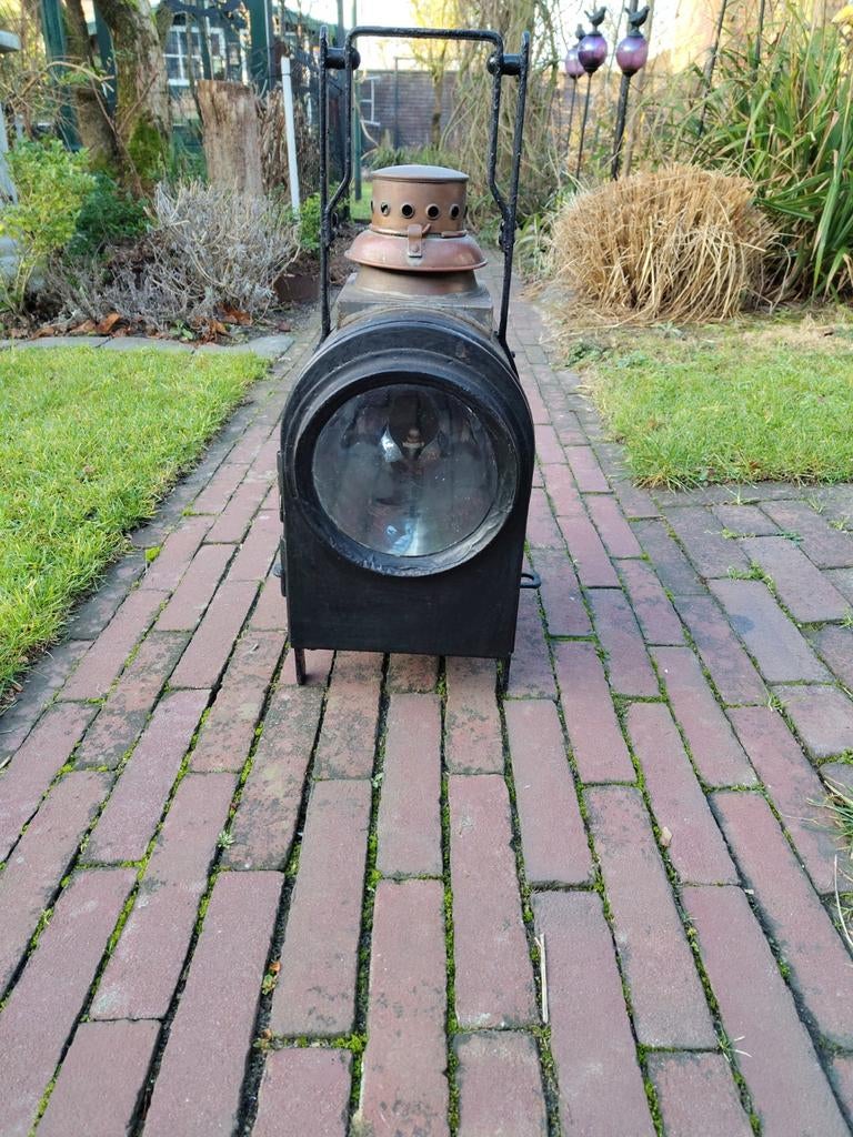 Oude treinlamp / seinlamp, Antiek en Kunst, Antiek | Lampen, Ophalen