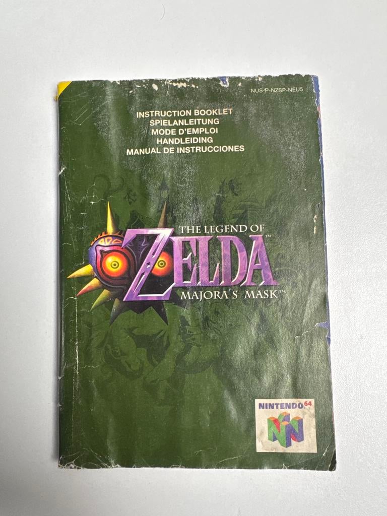 The Legend of Zelda Majoras Mask N64 Handleiding, Spelcomputers en Games, Games | Nintendo 64, Gebruikt, Avontuur en Actie, 1 speler