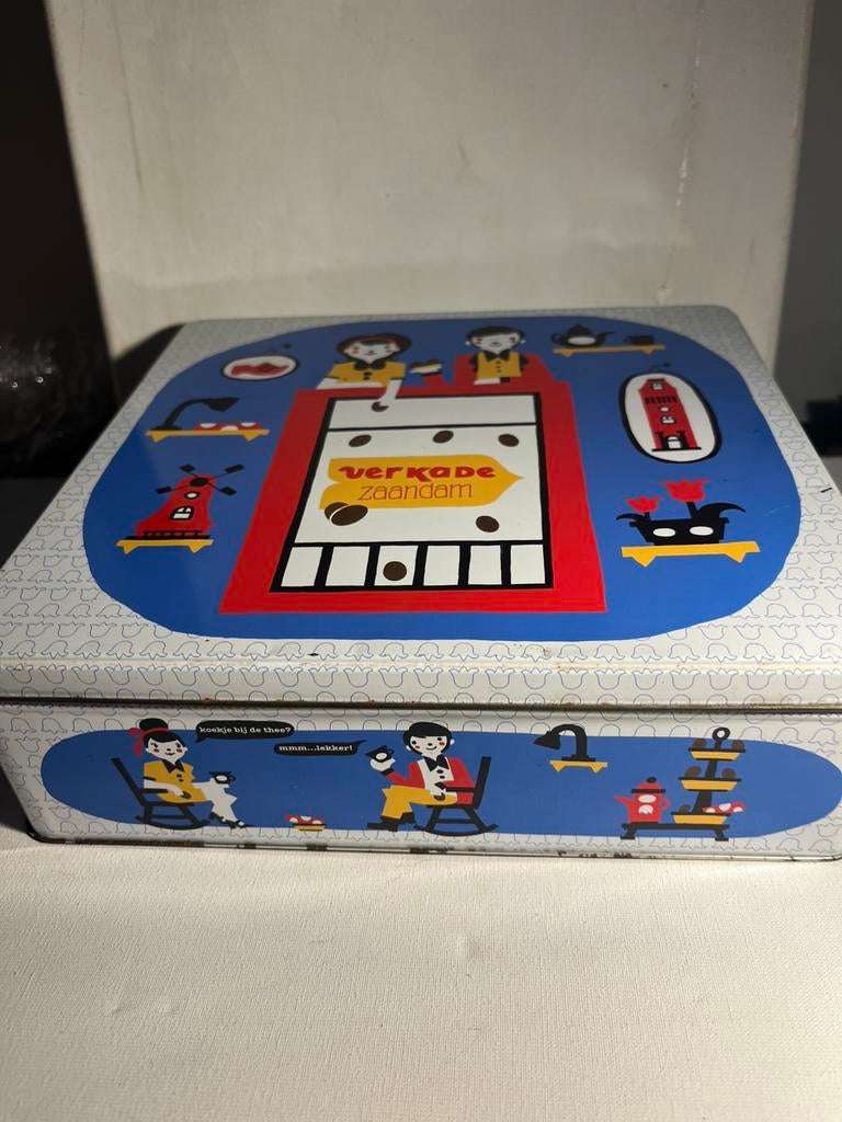 vintage Verkade Zaandam koektrommel, Ophalen of Verzenden, Zo goed als nieuw, Koek(jes), Verkade