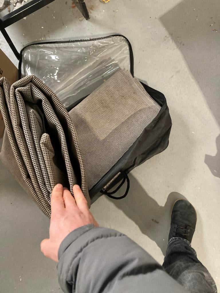 Gebruikte grijze voortent zeil  - schoon te maken, Ophalen of Verzenden, Gebruikt
