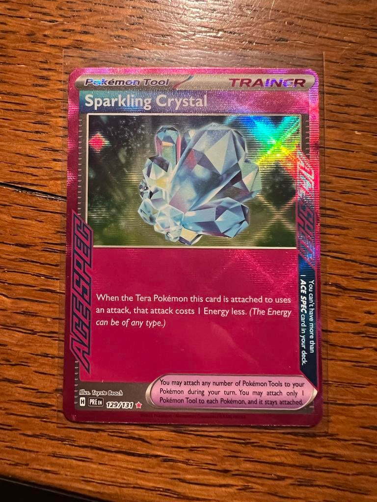 Pokémon TCG Sparkling Crystal Ace Spec Foil, Ophalen of Verzenden, Zo goed als nieuw, Losse kaart, Foil