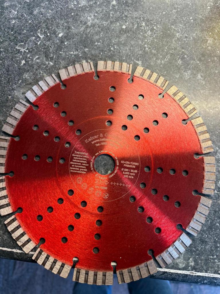 Beton slijptel schijf, Ophalen of Verzenden, Zo goed als nieuw, 1200 watt of meer, Overige typen