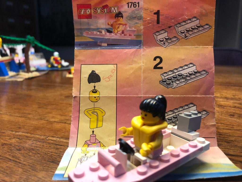 Lego System 1761 - speedboot, Ophalen of Verzenden, Gebruikt, Complete set, Lego