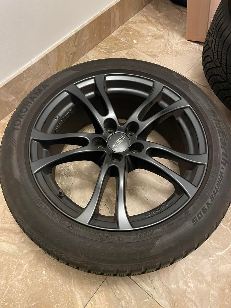 Mazda velgen (o.a. CX-5/3) mat zwart 18 inch. winterbanden, Ophalen, Zo goed als nieuw