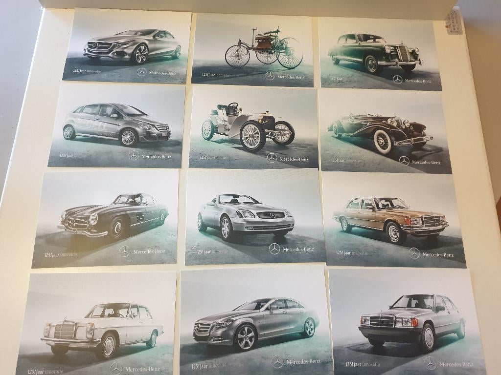 Mercedes Benz oldtimers ansichtkaarten, Ophalen