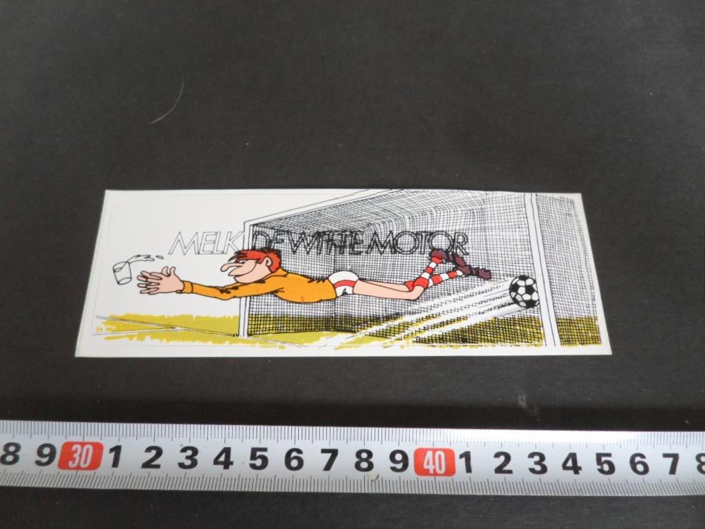sticker MELK de witte motor  voetbal keeper, Ophalen, Zo goed als nieuw