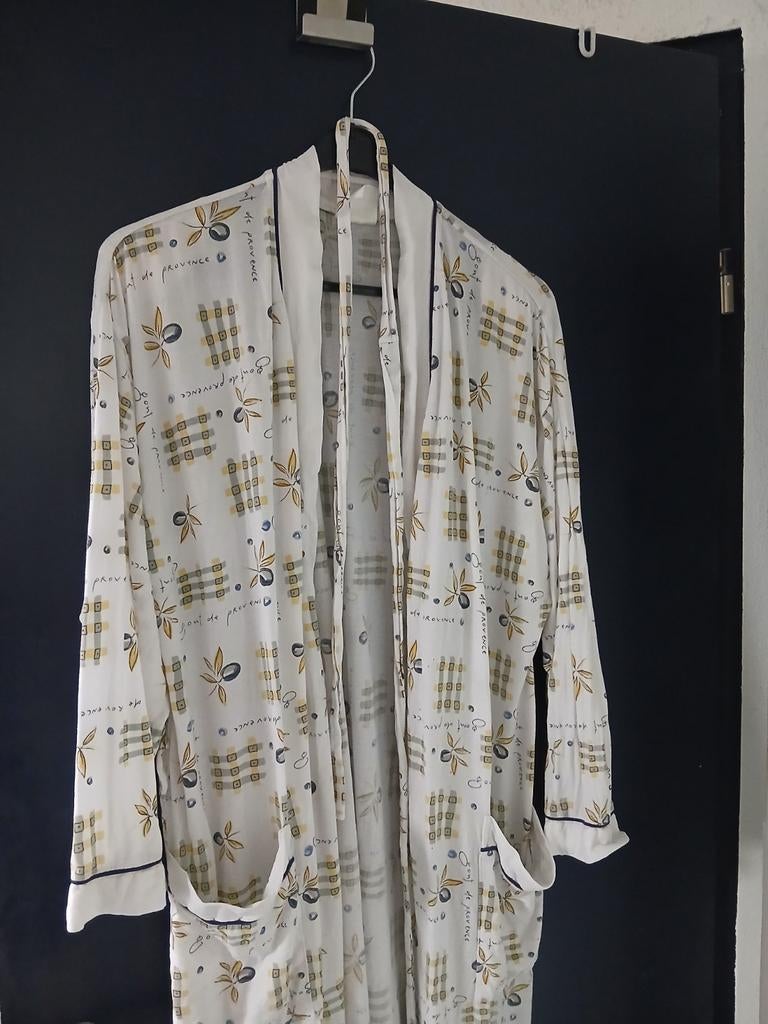 Witte badjas met print, Ophalen of Verzenden, Wit, Badjas