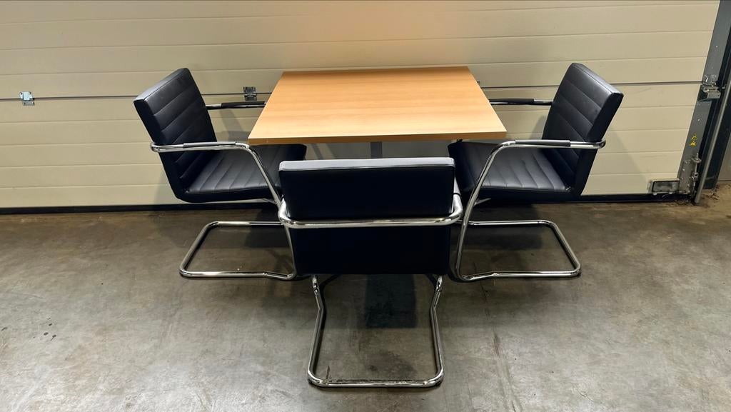 Vergader tafel met stoelen, Ophalen of Verzenden, Tafel